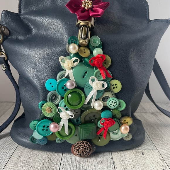 Button Christmas Tree Art Pelletteria Di Mario Cute Purse - Picture 3 of 16